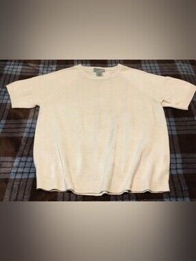 Designers Originals Men’s Cream Crewneck Short-Sleeve Sweater
